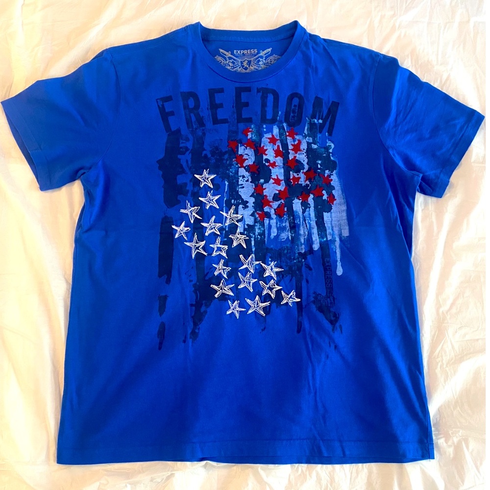 Express T-Shirt with American Flag Logo